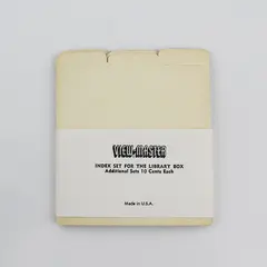 Lot of 12 View-Master Index Cards For Library Box