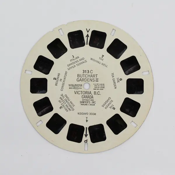 Vintage View-Master Butchart Garden II Victoria B.C. Canada Single Reel 313-C 