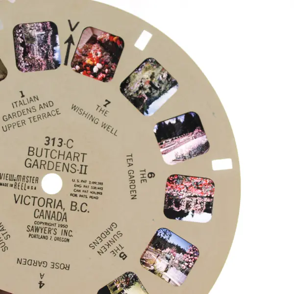 Vintage View-Master Butchart Garden II Victoria B.C. Canada Single Reel 313-C 