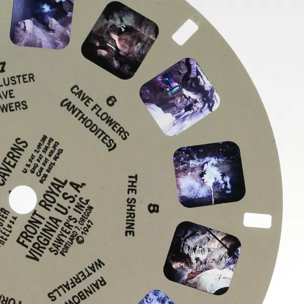 Vintage View-Master Skyline Caverns Front Royal Virginia USA Single Reel 9001