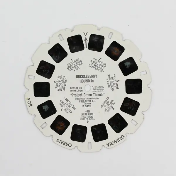 Lot Of 2 View-Master Huckleberry Hound Reels Lands On Moon Project Green Thumb