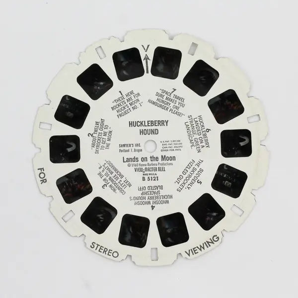 Lot Of 2 View-Master Huckleberry Hound Reels Lands On Moon Project Green Thumb