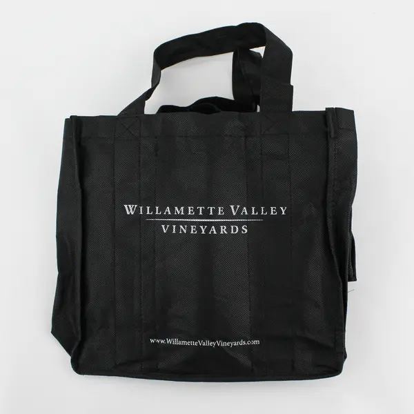 Lot of 2 Willamette Valley Vineyards Black Wine Bottle Bags