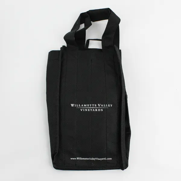 Lot of 2 Willamette Valley Vineyards Black Wine Bottle Bags