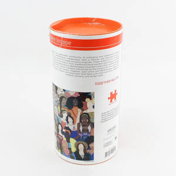 Werkshoppe 1000 Pc. Jigsaw Puzzle Together We Can in Cylindrical Box Complete