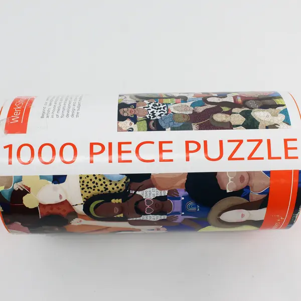 Werkshoppe 1000 Pc. Jigsaw Puzzle Together We Can in Cylindrical Box Complete