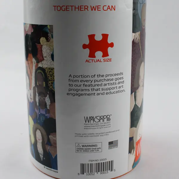 Werkshoppe 1000 Pc. Jigsaw Puzzle Together We Can in Cylindrical Box Complete