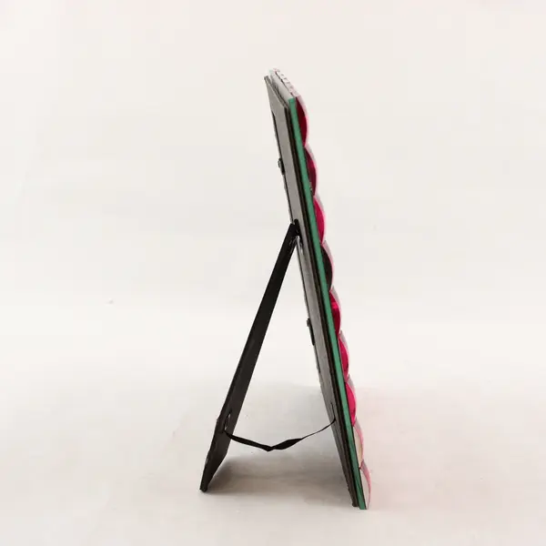 Isaac Jacobs Decorative Sparkling Light Pink Jewel Picture Frame Desk Display