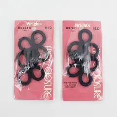 Lot of 2 Wright's Frog Closures for Sewing, Navy Blue New 