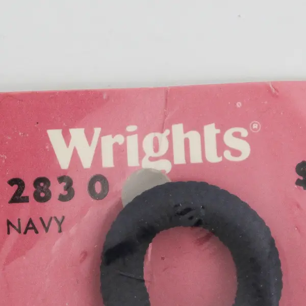 Lot of 2 Wright's Frog Closures for Sewing, Navy Blue New 