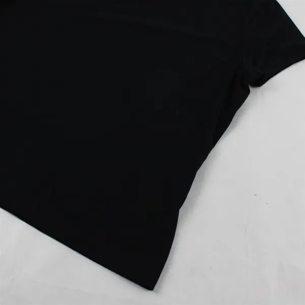 A. N. A. Solid Black Color Short Sleeve T-Shirt Top Cotton/Spandex Women's M