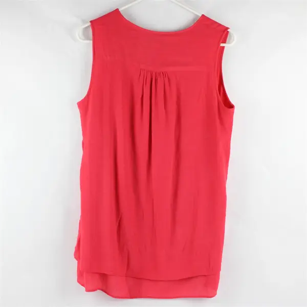Cristina B Solid Pink Color Sleeveless Blouse Viscose/Polyester Women's Size S