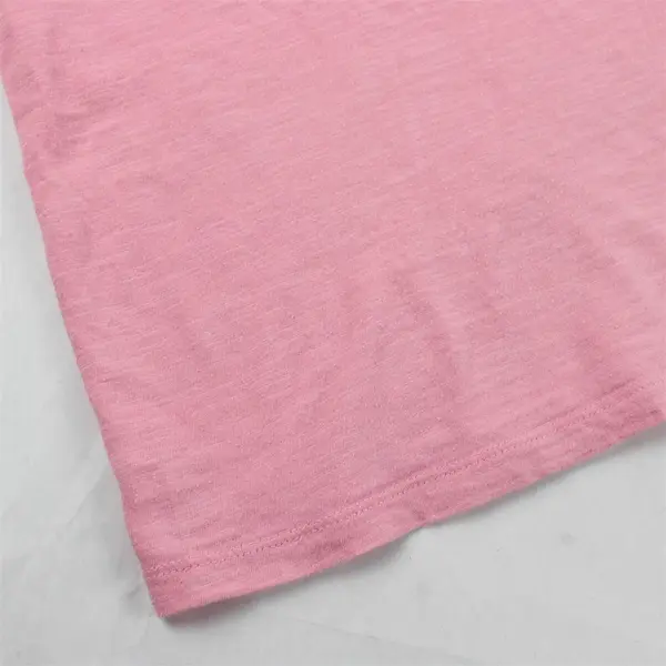 Gap Solid Pink Color Sequin Rose Short Sleeve T-Shirt 100% Cotton Women's Size M