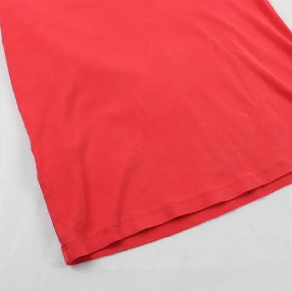 Eddie Bauer Solid Orange Short Sleeve T-Shirt Top 100% Cotton Women's Size M