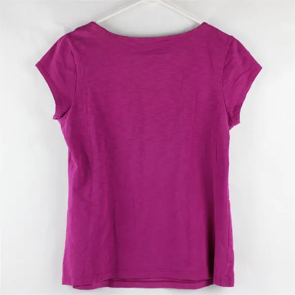 Banana Republic Solid Purple Color Short Sleeve Top 100% Cotton Women's Size M