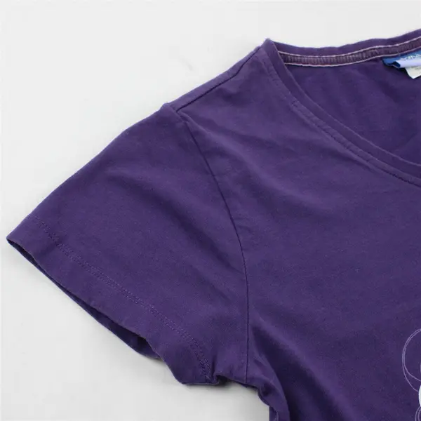 E. M. I  Sportswear Purple "Wallowa Lake" Short Sleeve Top 100% Cotton Women's M