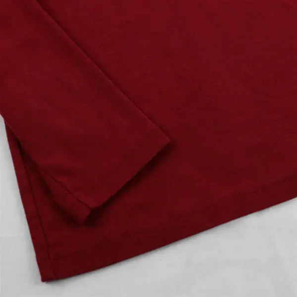 Karen Scott Solid Red Color Quarter Length Sleeve Top 100% Cotton Women's Size M