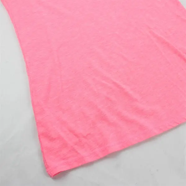 No Boundaries Solid Fluorescent Pink Short Sleeve T-Shirt Women's Size L (11-13)