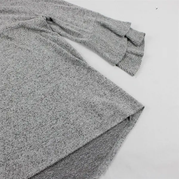 Alyx Brand Gray Speckled Quarter Length Sleeve Blouse Top Women's Size S