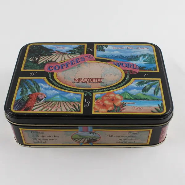 Mr. Coffee Coffees of the World Collector's Tin Limited Edition Hinged VTG