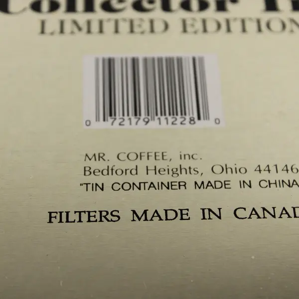 Mr. Coffee Coffees of the World Collector's Tin Limited Edition Hinged VTG