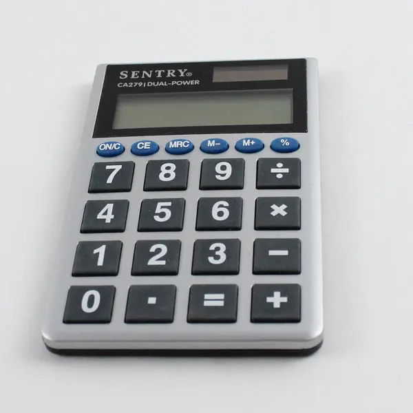 Sentry CA279 Solar Calculator Basic Silver 