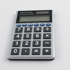Sentry CA279 Solar Calculator Basic Silver 