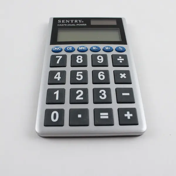 Sentry CA279 Solar Calculator Basic Silver 
