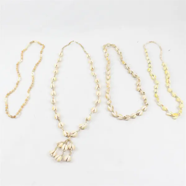 Lot of 4 Shell Necklaces Tropical Hawaiian Tiny Shell Seashell Summer Necklace