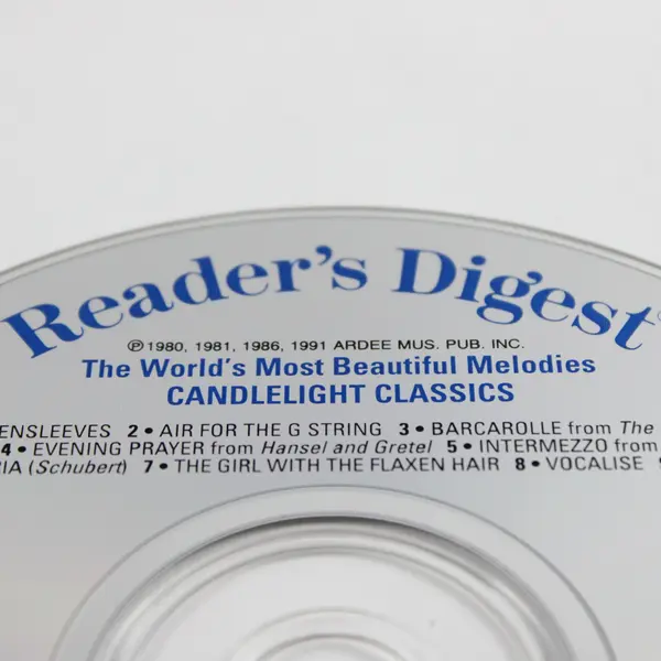 Reader's Digest The World's Most Beautiful Melodies Candlelight Classics CD 1991