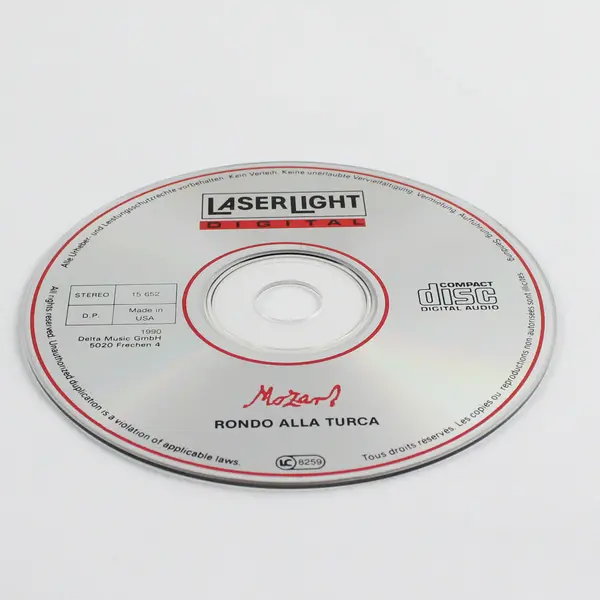 W. A. Mozart Rondo Alla Turca Vol. 7 LaserLight Digital CD 1990 