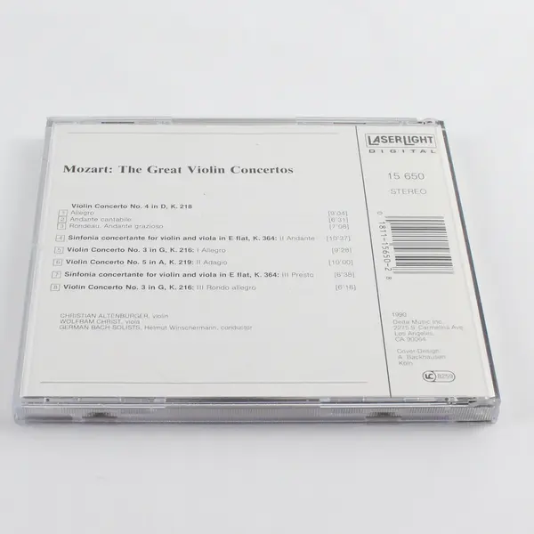 Mozart—The Great Violin Concertos Highlights Music CD 1990