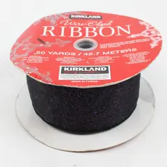 Roll Kirkland Wire Edge Ribbon Roll Purple Metallic #175504 Almost Full 50 Yds. 