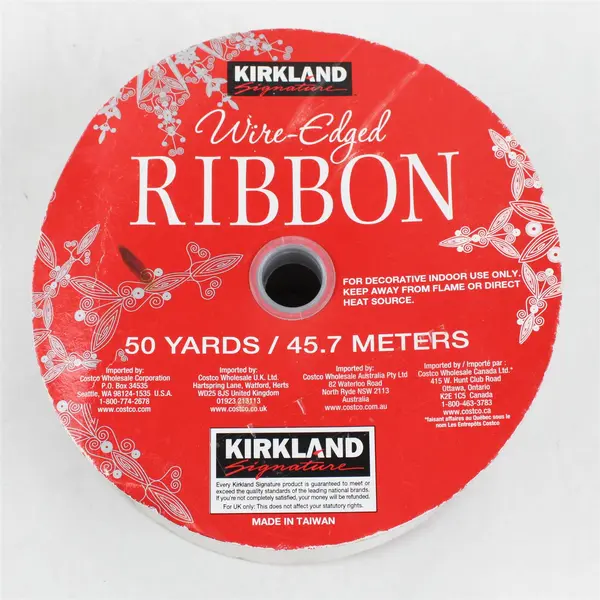 Roll Kirkland Wire Edge Ribbon Roll Purple Metallic #175504 Almost Full 50 Yds. 