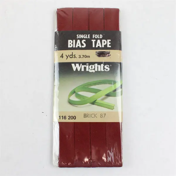 Lot of 3 Pieces of Colored Lace Used & 1 Pack Wrights Bias Brick Red Tape New