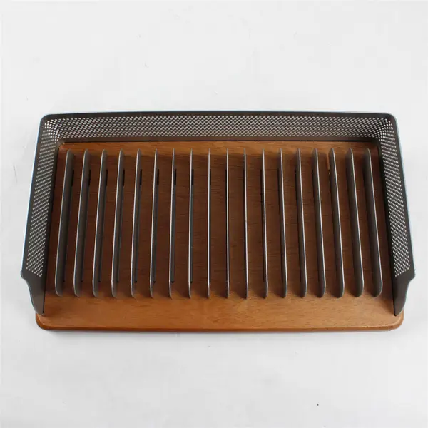 Lot of 2 Eldon Expressions Metal Mesh File Sorters on Wooden Base