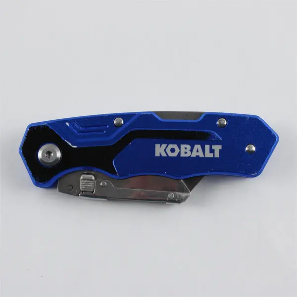 Kobalt Fastback Lockback Carpet Knife Utility Razor Black/Blue - Used