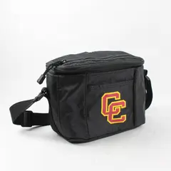 Port & Co. Insulated Black Lunch Bag with Carrying Strap, CC Letters