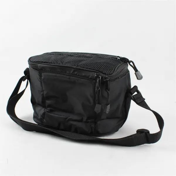Port & Co. Insulated Black Lunch Bag with Carrying Strap, CC Letters