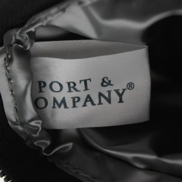 Port & Co. Insulated Black Lunch Bag with Carrying Strap, CC Letters
