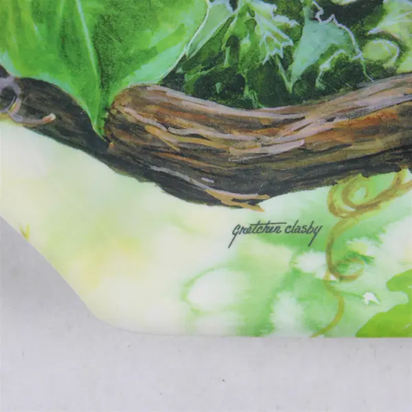 Melamine Rectangular-Shaped Serving Tray, Grapes Design, 12.4"x8.8"