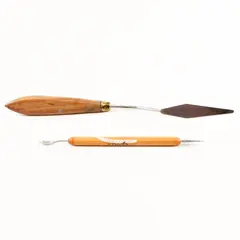 Lot of 2 Vintage Wooden Handle Art Tools 1 Painting Knife 1 Kemper Cleanup Tool 