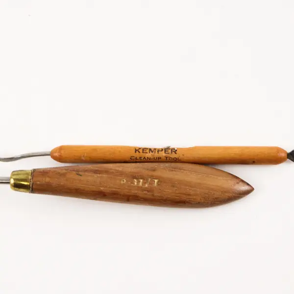 Lot of 2 Vintage Wooden Handle Art Tools 1 Painting Knife 1 Kemper Cleanup Tool 