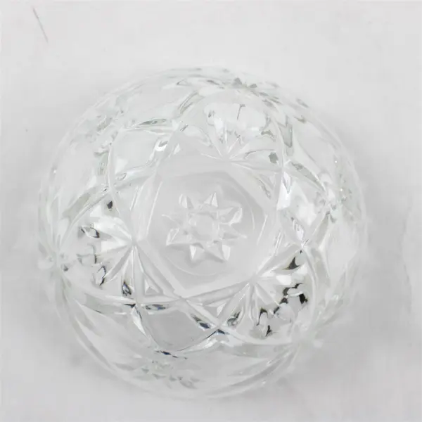 Lot Of 2 Anchor Hocking Prescut Clear Glass Small Bowls 5.5" Diameter 2.5" Tall