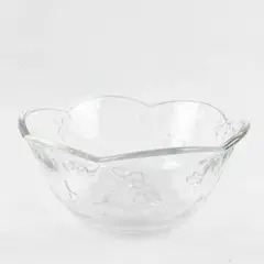 Anchor Hocking Savannah Clear Pattern Glass Cereal Bowl 6.25" Round 2.75" Tall