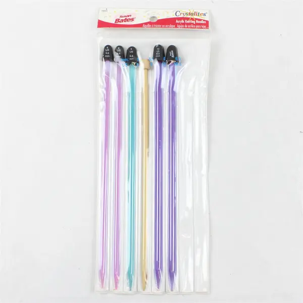 Susan Bates Crystalites Acrylic Knitting Needles Set of 6 