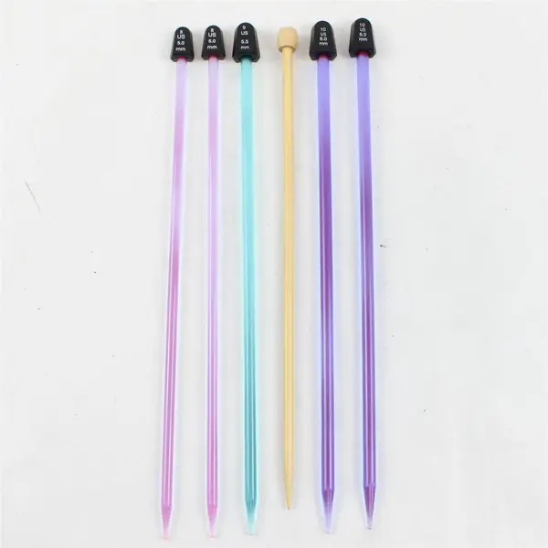 Susan Bates Crystalites Acrylic Knitting Needles Set of 6 