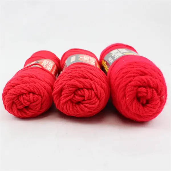 Lot of 3 Skeins of Red Heart Classic Red Yarn, Coats & Clark /Marigold, New 