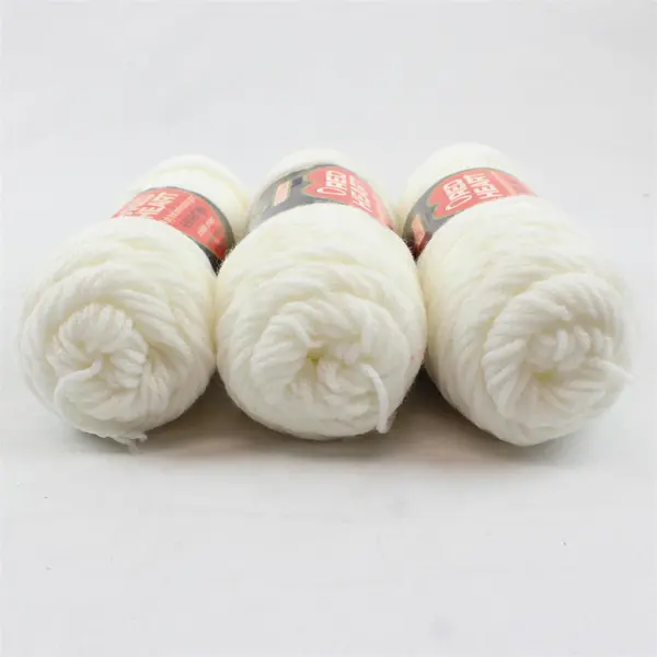 Lot of 3 Skeins of Red Heart Classic White Yarn, Coats & Clark, New 