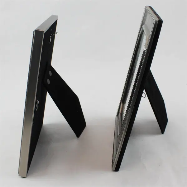 Lot of 2 Decorative Photo Frames Silver Toned 5" x 7"